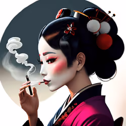 geisha and cigarette #331