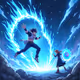 “Epic anime-style battle