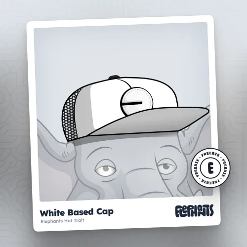 Elephants Hat: White Based Cap