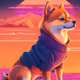 Sunset shiba