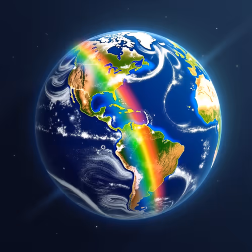 Rainbow earth