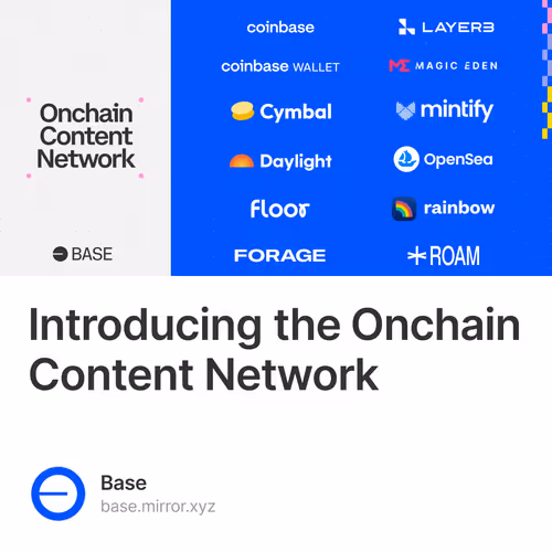 Introducing The Onchain Content Network