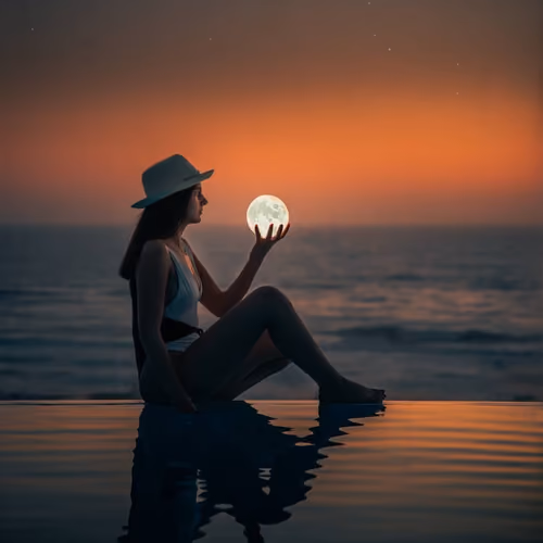 Girl moon