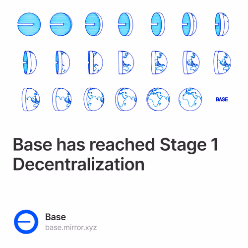 Base has reached Stage 1 Decentralization 912