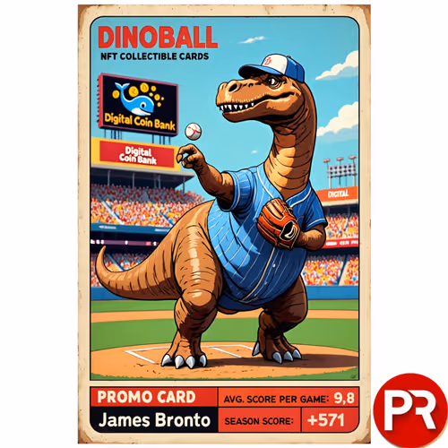 Dinoball Cards Series 1 Dinosaur Baseball League