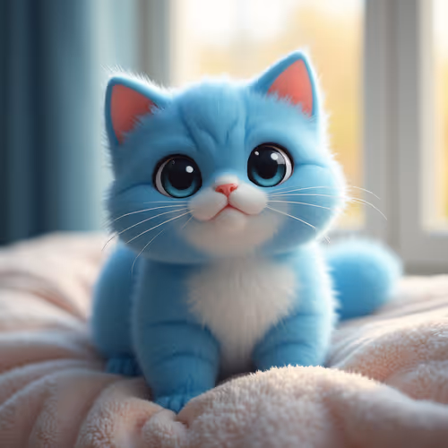 blue mochi cat