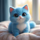 blue mochi cat
