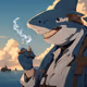 Smoking shark