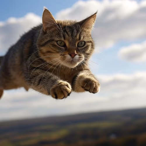 Flying cat #1
