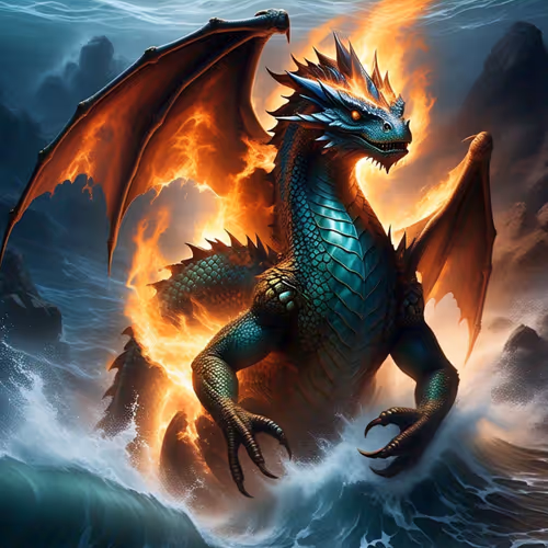 Fire Sea Water Dragon