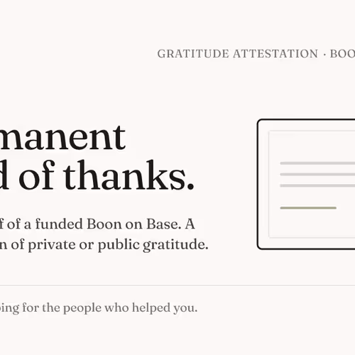 Boon Gratitude Attestation