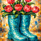 Geometric Hearts and Boots