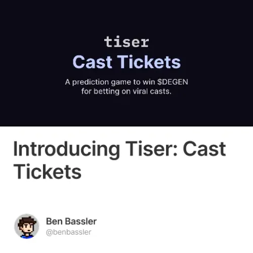 Introducing Tiser Cast Tickets