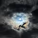Moon in the clouds