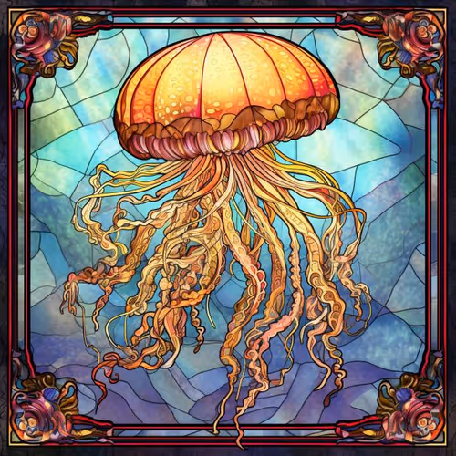 jellyfish floating in the sunligh #232