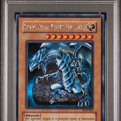 2004 Yu-gi-oh! Promo #001 Blue-eyes White Dragon PSA 7
