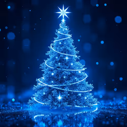 blue crismistmas tree 🎅🏼🌲