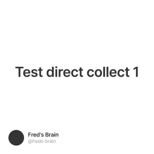 Test Direct Collect 1