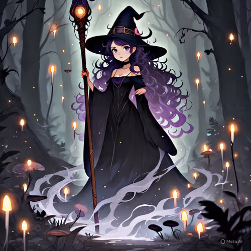 Enchanting witch anime