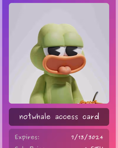 notwhale club card