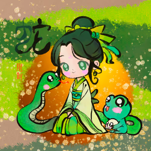 Pepe Zodiac - Snake (Green)