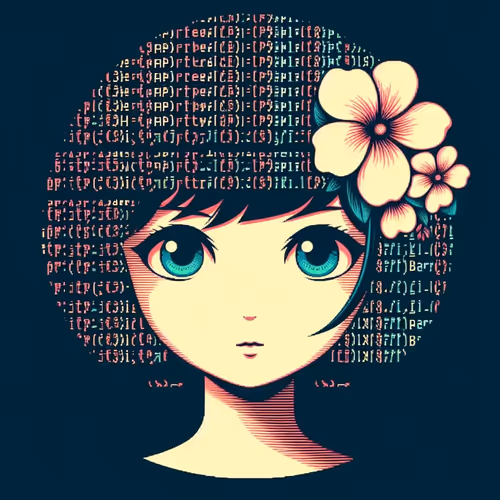 Girl with flowers on her head
