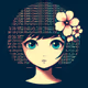 Girl with flowers on her head