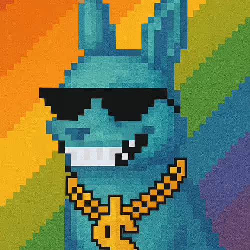 Squirrel Cool Rainbow Pixel Art 1