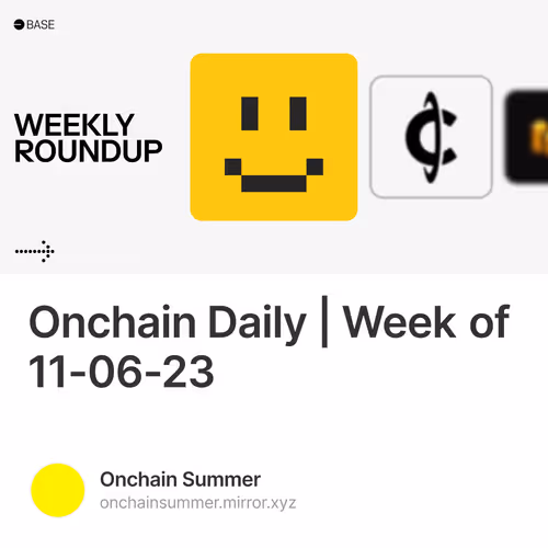 Onchain Daily Week Of 11 06 23
