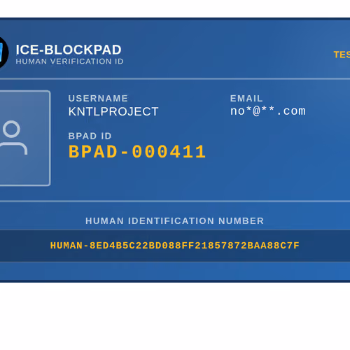 ICE-BLOCKPAD Human ID