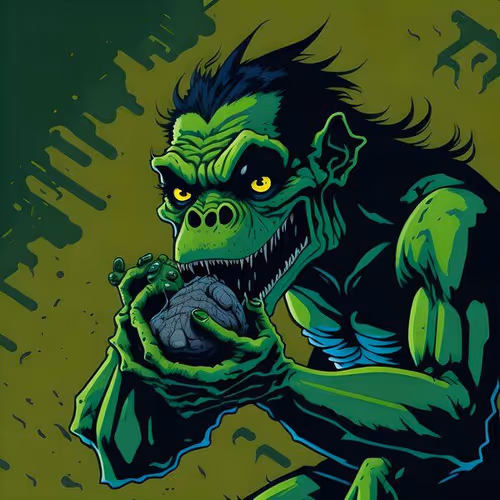 Frog Eating Ape