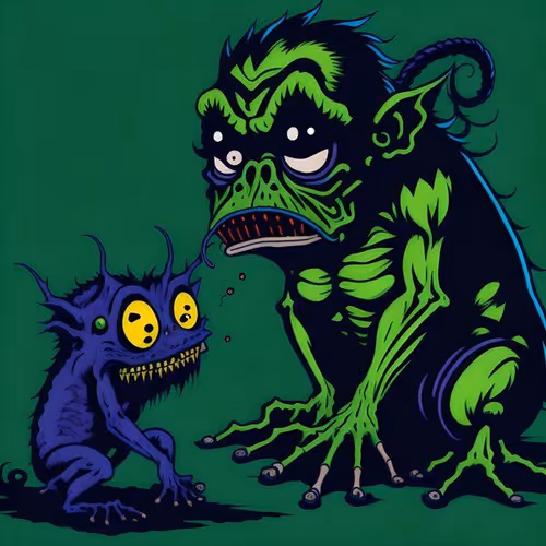 Frog Eating Ape