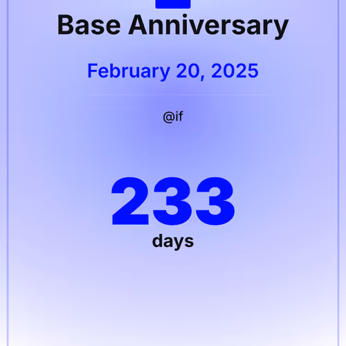 Base Anniversary — if