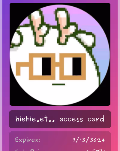 hiehie.eth club card