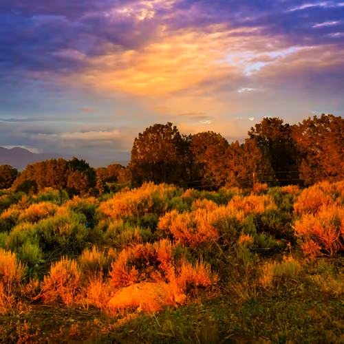 Taos At Sunset