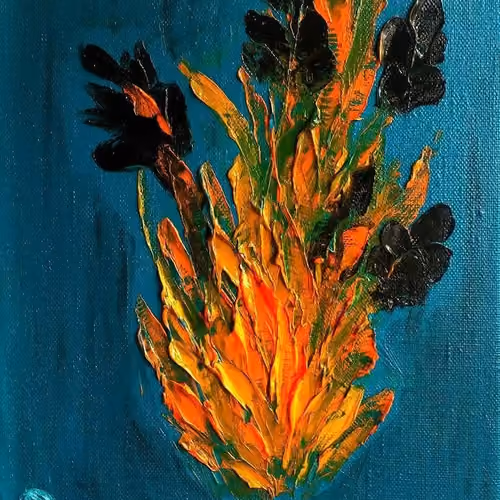 Black paintful flowers os the war #29