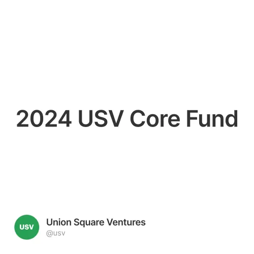2024 Usv Core Fund