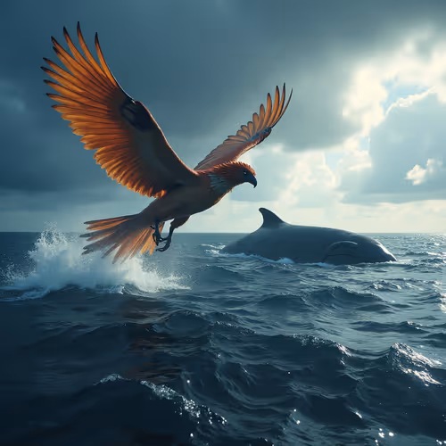 Phoenix flying through