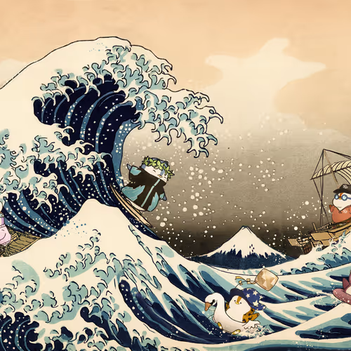 Lil Pudgys x The Great Wave off Kanagawa