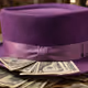 cash under hat