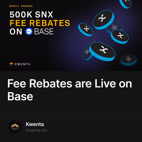 Fee Rebates are Live on Base 28