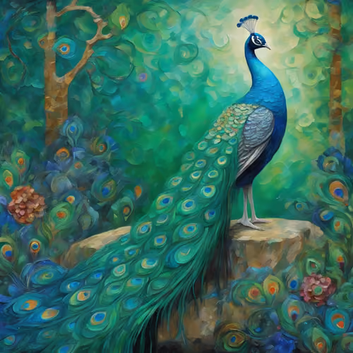 Nature’s Colorful Beauty: The Elegance of a Peacock