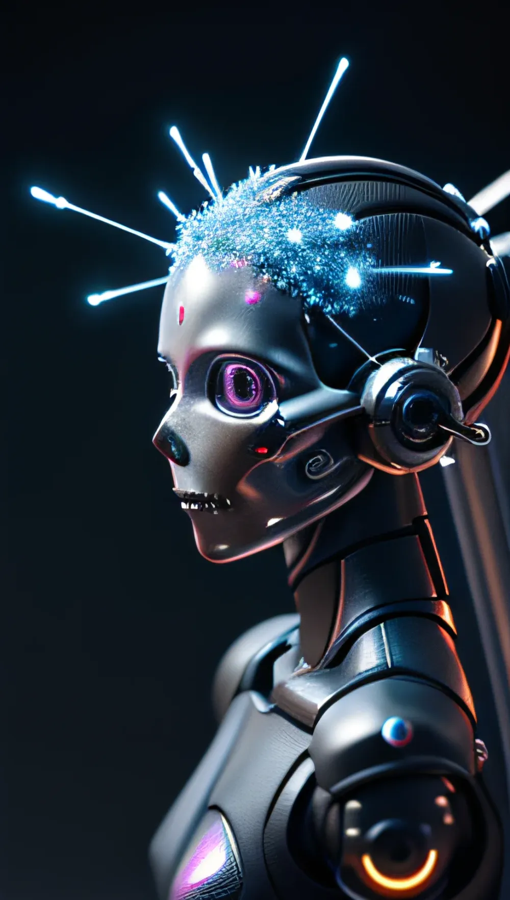 Quantum Fusion Detail Glowing Synapses