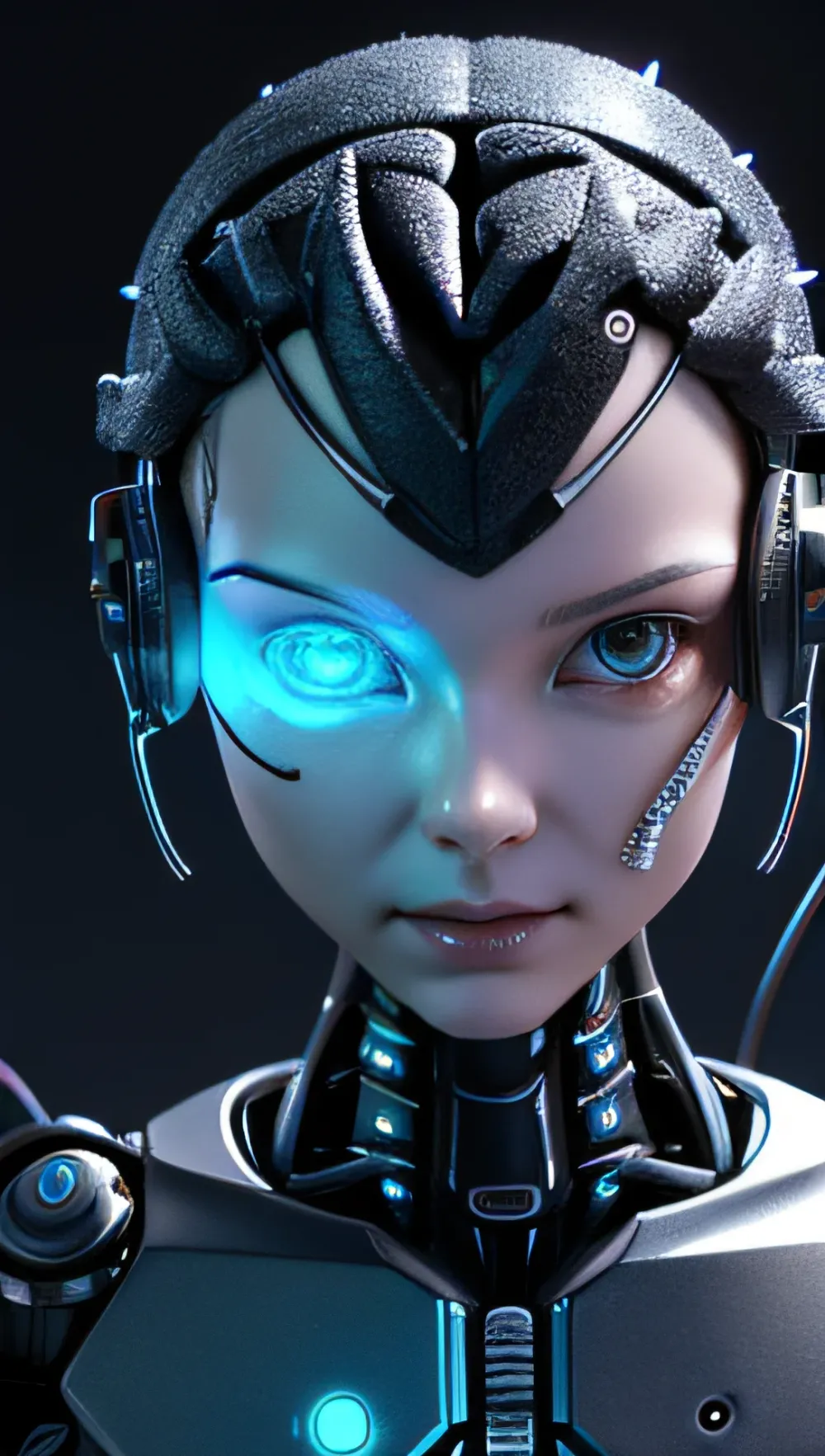 Techno-organic Engineering Bioelectric Glow Cybernetic Artistry