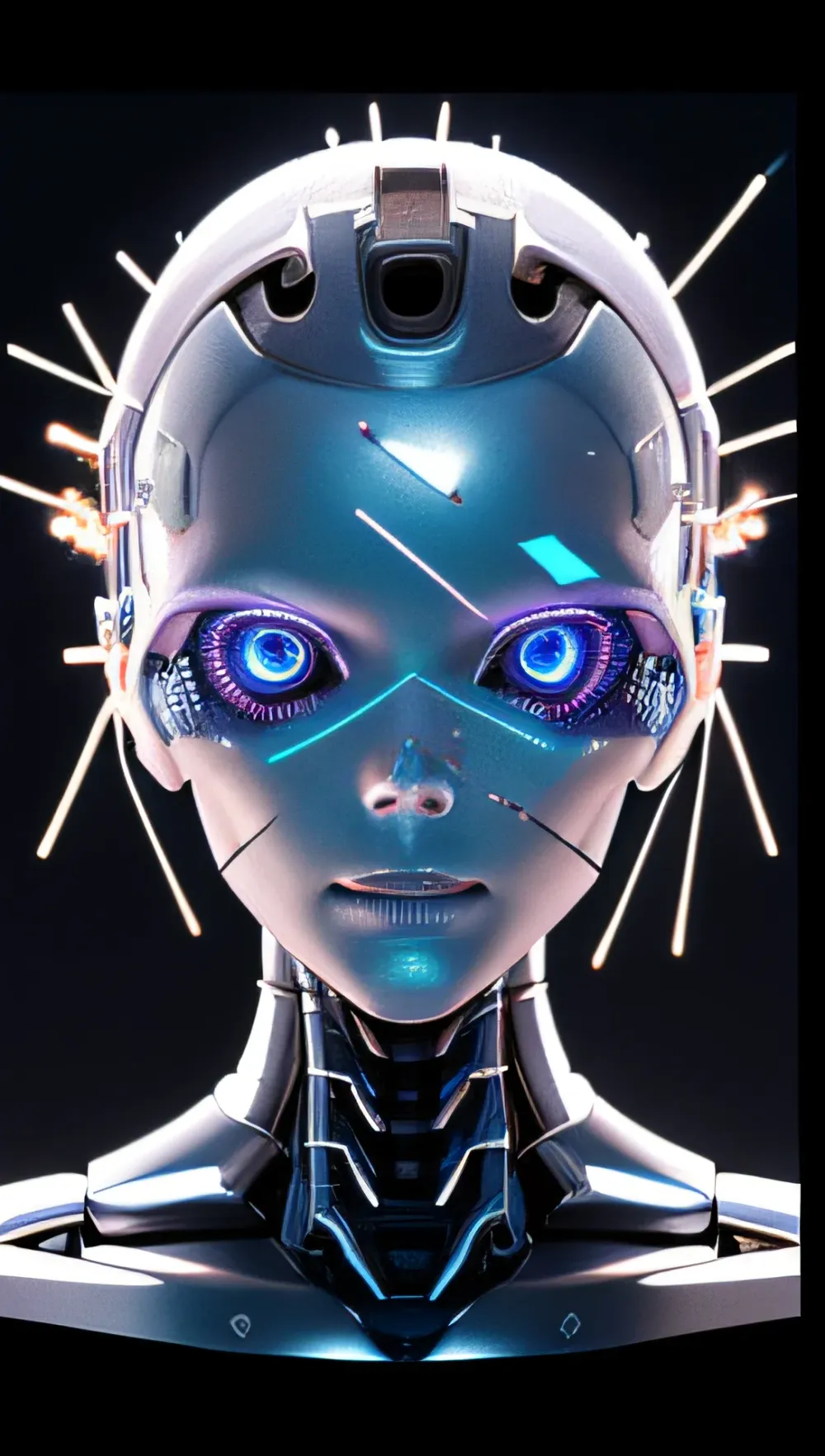 Android Head Model Volumetric Lighting