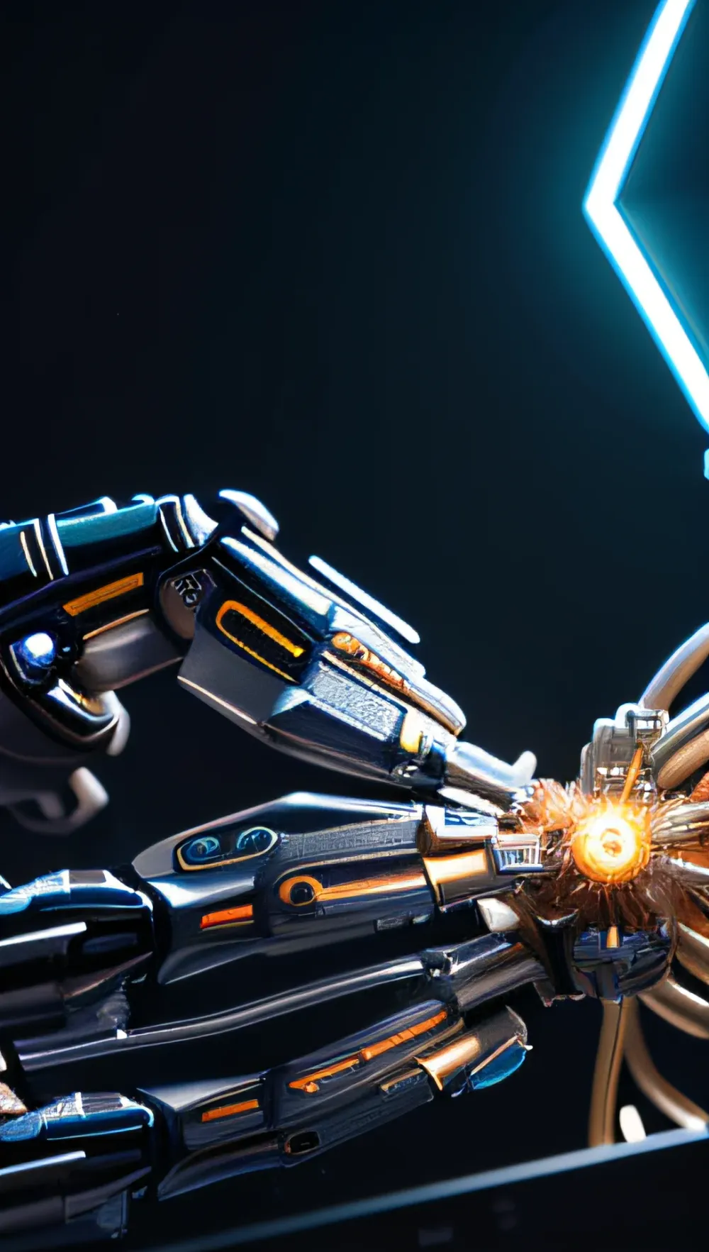 Digital Brain Surgery Android Core Repair Ion Beam Light