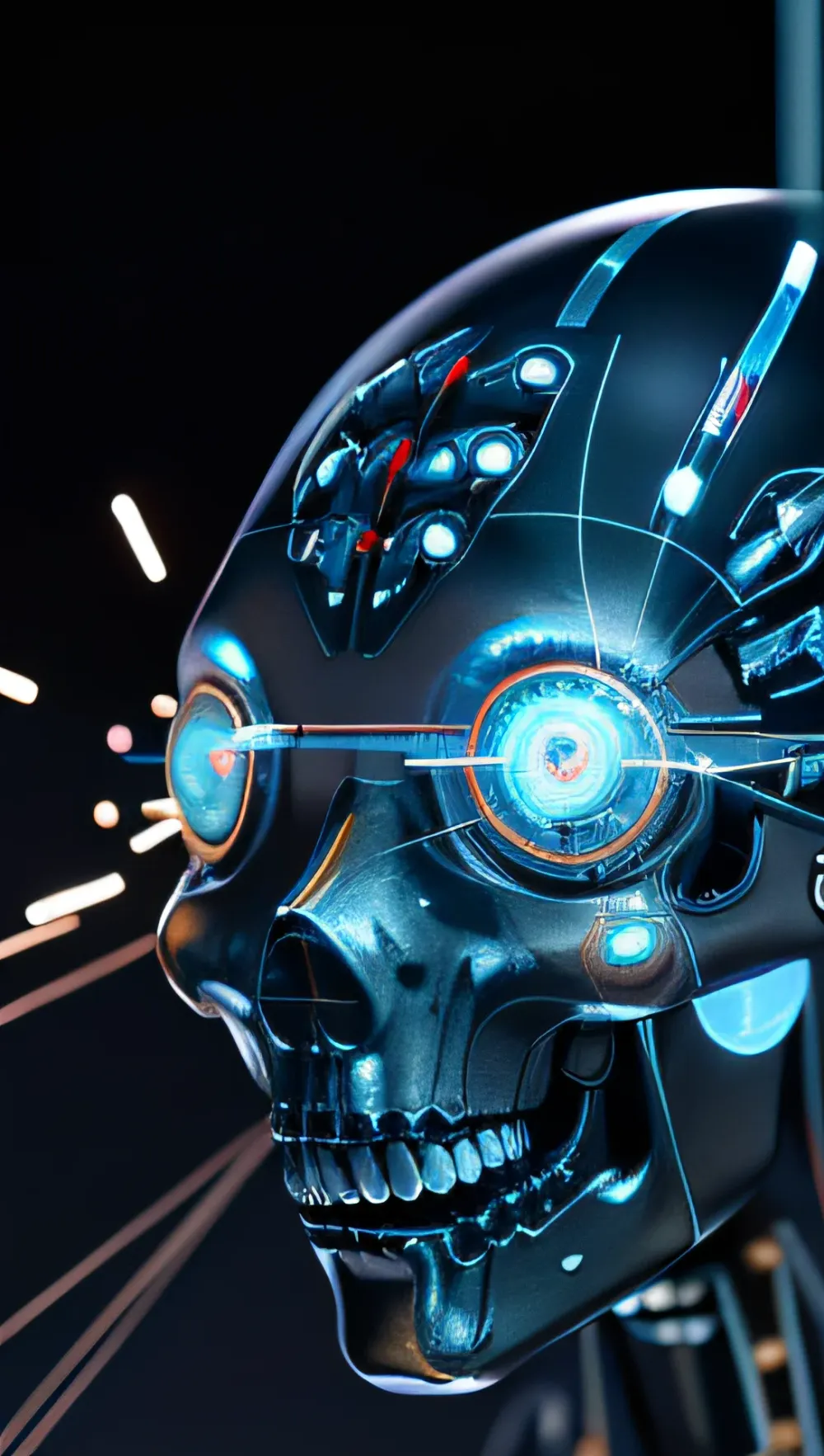 Android Head Model Mechanical Brain Mecha Diorama