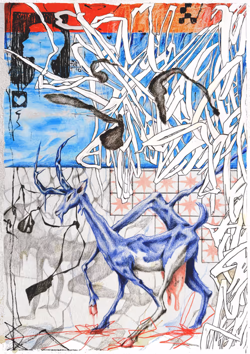 a blue goat