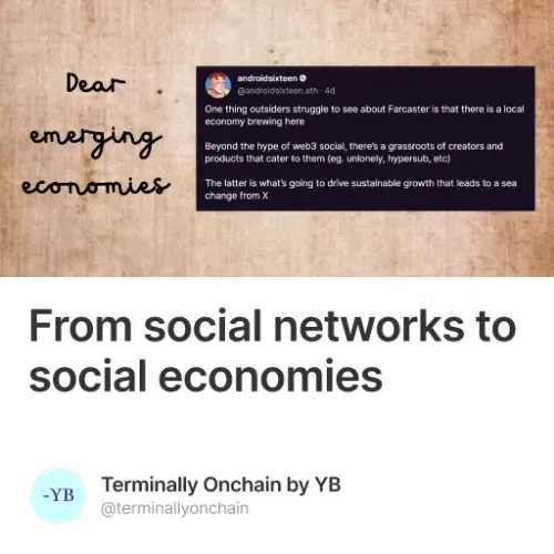 From social networks to social economies #3