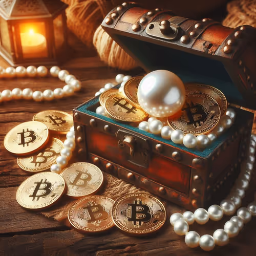 Treasure of bitcoins & pearls